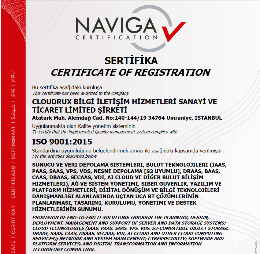 ISO 9001 Sertifikası